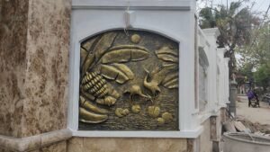 Tranh phù điêu xi măng