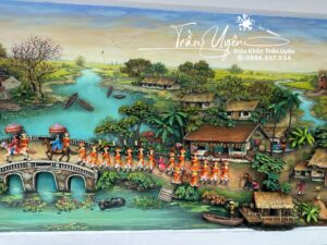tranh phù điêu vinh quy bái tổ