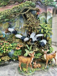 tranh đắp nổi tùng hạc