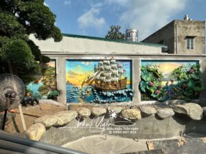 tranh phù điêu sân vườn