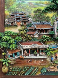 tranh phù điêu đồng quê