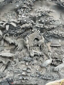 đắp động sơn trang nổi bằng xi măng